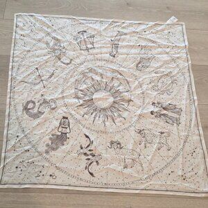 Madewell Silk Bandana Cream Astrological Print NWT